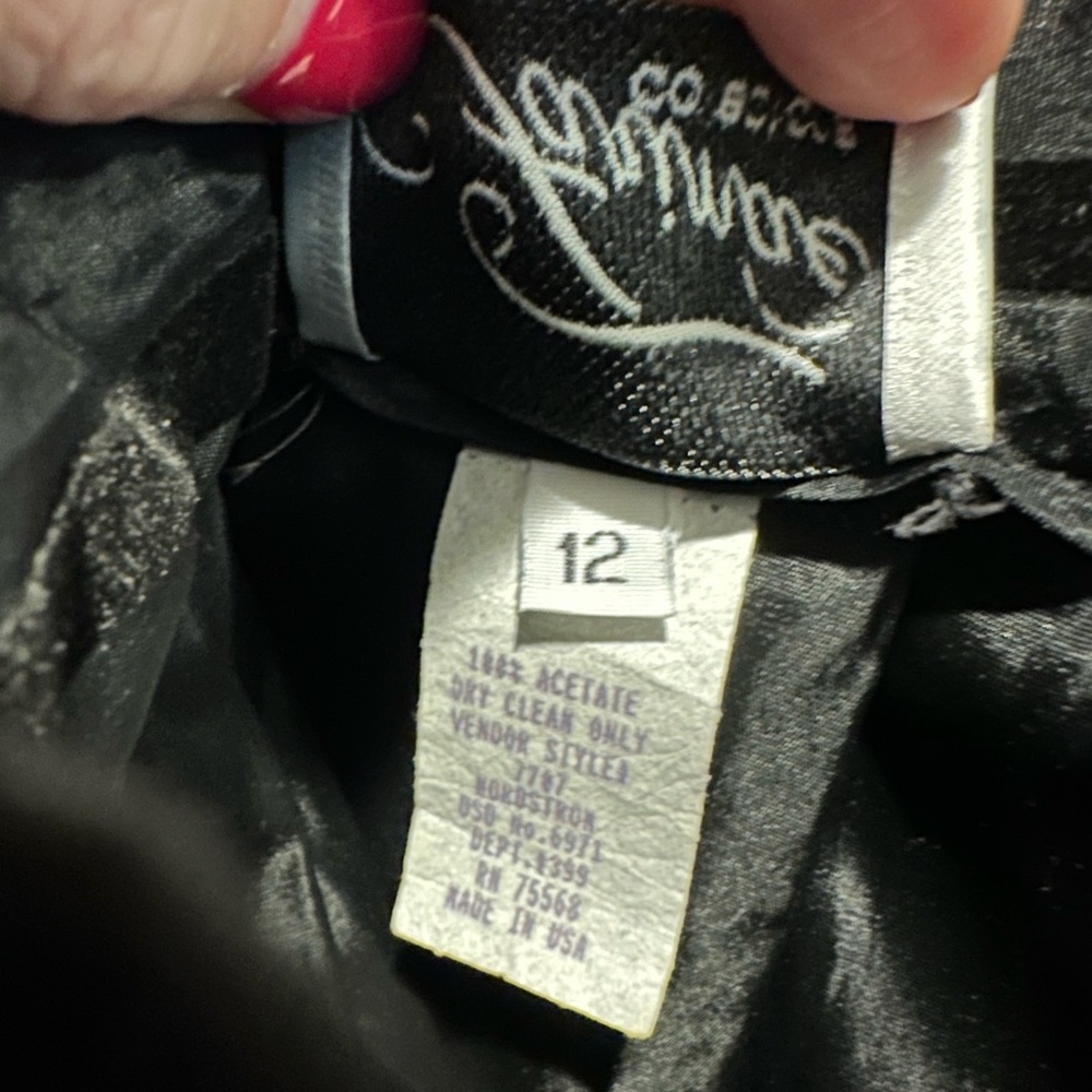 Vintage Farinae Collection black taffeta Maxi A-Line Pleated Skirt for Cocktail - Picture 5 of 9